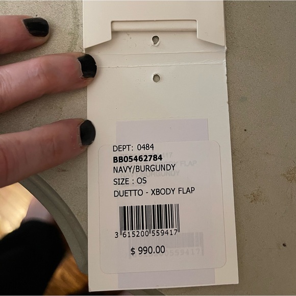 Givenchy maroon and navy Duetto crossbody bag - Picture 4 of 13